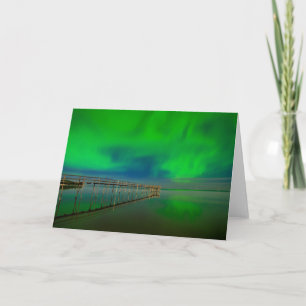 Northern Lights   Lake Winnipeg Canada, Manitoba Karte