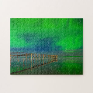 Northern Lights Lake Winnipeg Canada, Manitoba Puzzle