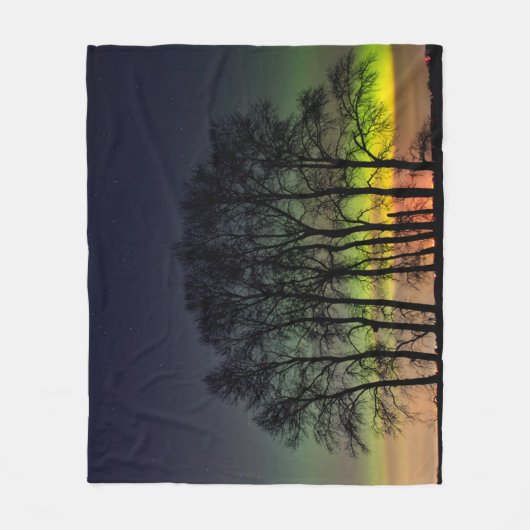 Northern Lights | Manitoba Canada Grande Pointe Fleecedecke (Vorderseite)