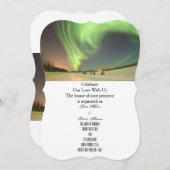 Northern Lights Menü Hochzeitsfeier Gäste Bridal Einladung (Vorne/Hinten)