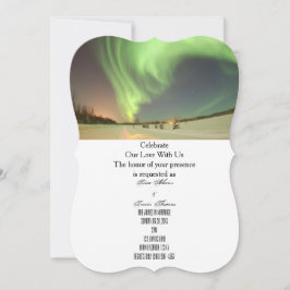 Northern Lights Menü Hochzeitsfeier Gäste Bridal Einladung