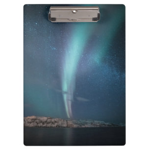 Northern Lights Milky Way Klemmbrett