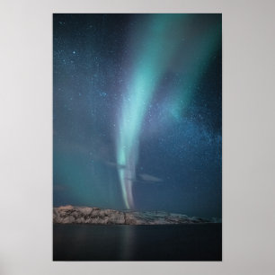 Northern Lights Milky Way Poster