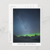 Northern Lights Milky Way Postkarte (Vorne/Hinten)