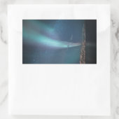 Northern Lights Milky Way Rechteckiger Aufkleber (Tasche)