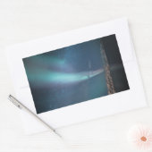 Northern Lights Milky Way Rechteckiger Aufkleber (Umschlag)