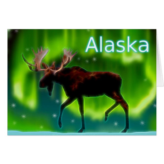 Northern Lights Moose (Vorderseite (Horizontal))