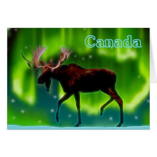 Northern Lights Moose (Vorderseite (Horizontal))