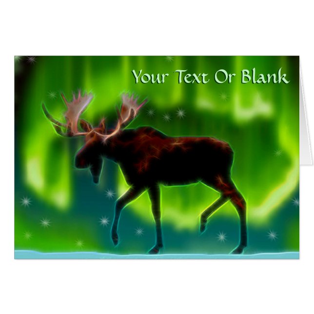 Northern Lights Moose (Vorderseite (Horizontal))