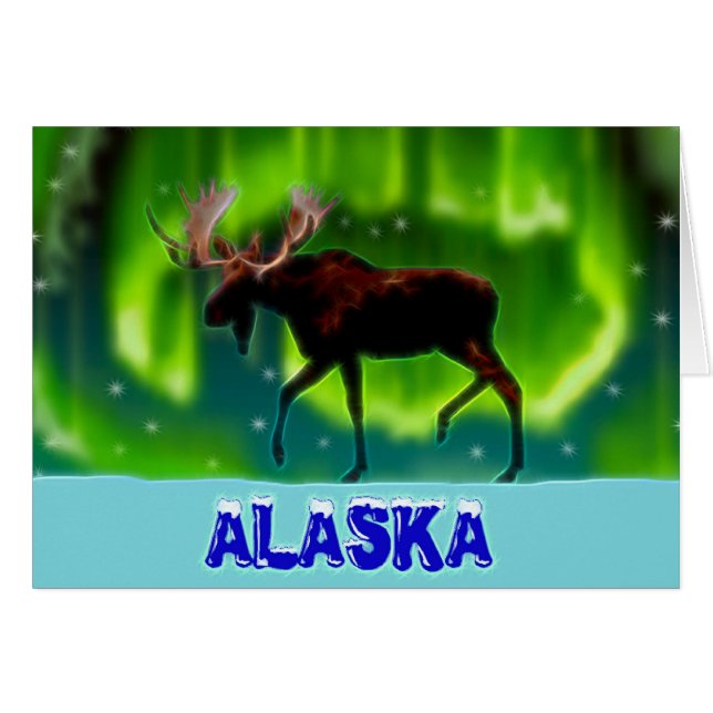 Northern Lights Moose (Vorderseite (Horizontal))