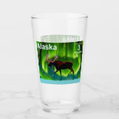 Northern Lights Moose - Alaska Postage Glas (Vorderseite)