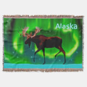 Northern Lights Moose Decke (Vorderseite)