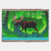 Northern Lights Moose Decke (Vorderseite)