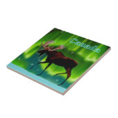 Northern Lights Moose Fliese (Seite)