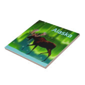 Northern Lights Moose Fliese (Seite)
