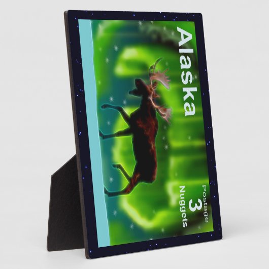 Northern Lights Moose Fotoplatte (Seite)