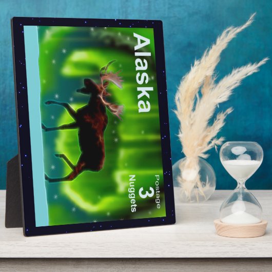 Northern Lights Moose Fotoplatte (Seite)