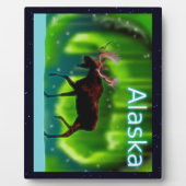 Northern Lights Moose Fotoplatte (Vorderseite)