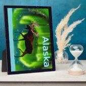 Northern Lights Moose Fotoplatte (Seite)