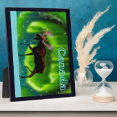 Northern Lights Moose Fotoplatte (Seite)