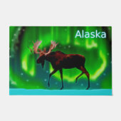 Northern Lights Moose Fußmatte (Vorderseite)