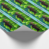 Northern Lights Moose Geschenkpapier (Ecke)
