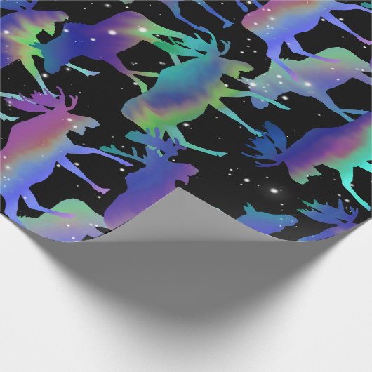 Northern Lights Moose Geschenkpapier (Ecke)