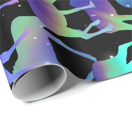 Northern Lights Moose Geschenkpapier (Rolleneckpunkt)