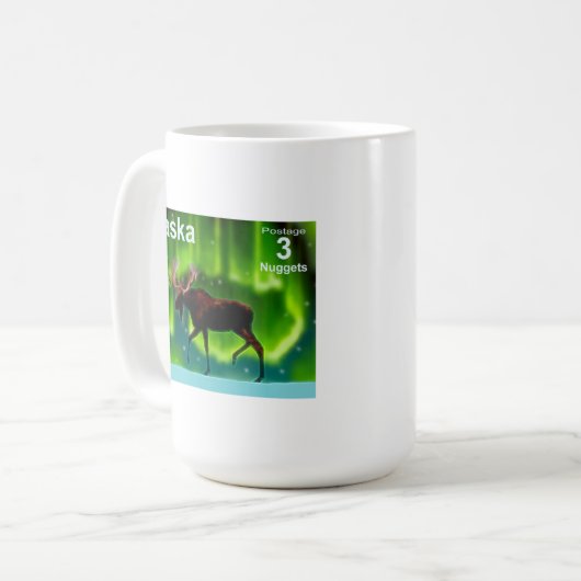 Northern Lights Moose Kaffeetasse (Vorderseite Links)