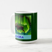 Northern Lights Moose Kaffeetasse (Vorderseite Links)