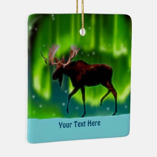 Northern Lights Moose Keramikornament (Rechts)