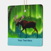 Northern Lights Moose Keramikornament (Links)