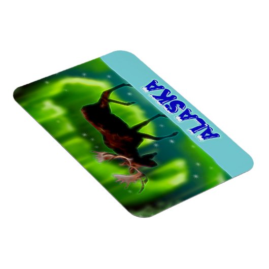 Northern Lights Moose Magnet (Rechte Seite)