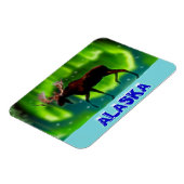 Northern Lights Moose Magnet (Linke Seite)