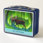 Northern Lights Moose Metall Lunch Box (Vorderseite)
