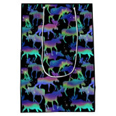 Northern Lights Moose Mittlere Geschenktüte (Rückseite)