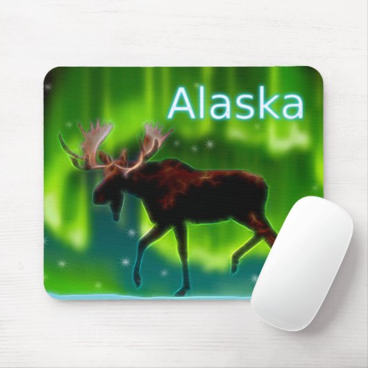 Northern Lights Moose Mousepad (Mit Mouse)