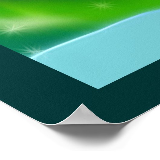 Northern Lights Moose Poster (Ecke)