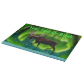 Northern Lights Moose Schneidebrett (Ecke)