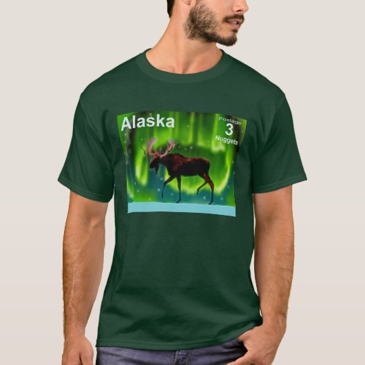 Northern Lights Moose T-Shirt (Vorderseite)