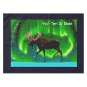 Northern Lights Moose Tischdecke (Vorderseite (Horizontal))