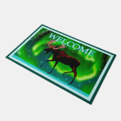 Northern Lights Moose - Willkommen Fußmatte (Schrägansicht)