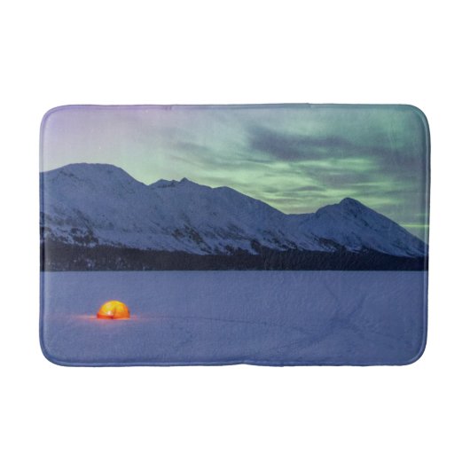 Northern Lights Mount Pass | Kenai Halbinsel Badematte (Vorderseite)