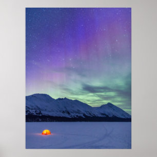 Northern Lights Mount Pass   Kenai Halbinsel Poster