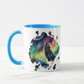Northern Lights Mystic Wolf Multicolor Tasse (Links)