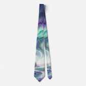 Northern Lights Night Sky Romantic Landscape Krawatte (Vorderseite)