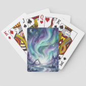 Northern Lights Night Sky Romantic Landscape Spielkarten (Rückseite)