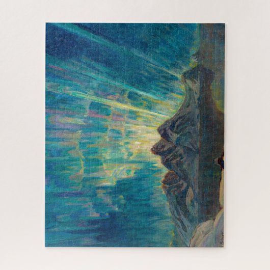 Northern Lights, North Norway by Anna Boberg Puzzle (Vertikal)