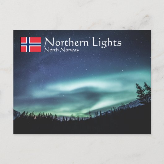 Northern Lights North Norwegen Postcard Postkarte (Vorderseite)