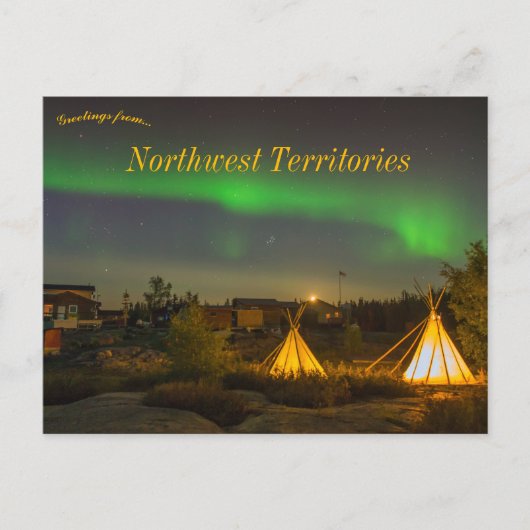 Northern Lights Northwest Territories Canada Postkarte (Vorderseite)
